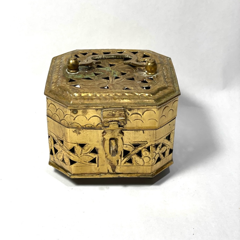 Vintage Antique Brass Box
